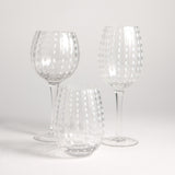 Zodax WHITE DOTS STEMLESS WINE GLASS