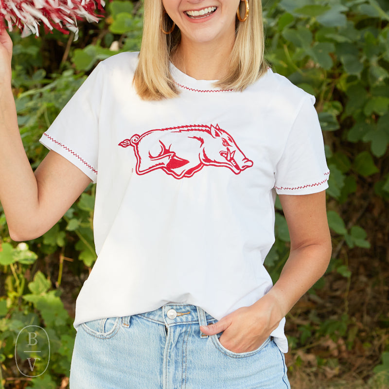 Stewart Simmons THE ARKANSAS EMBROIDERED TEE Extra Large