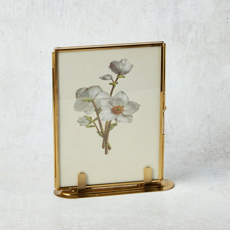 Creative Co-op GLASS STANDING PHOTO FRAMED Brass 5x7 Vertical