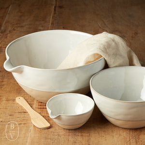 Creative Co-op REACTIVE GLAZE STONEWARE BATTER BOWLS SET OF 4