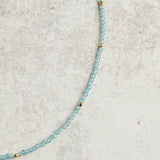 Elyssa Bass Designs GOLD ACCENT SMALL BEAD NECKLACE Apatite
