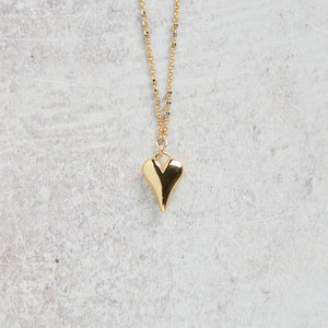 CV Designs PUFF HEART DROP DELICATE NECKLACE - CVNPH