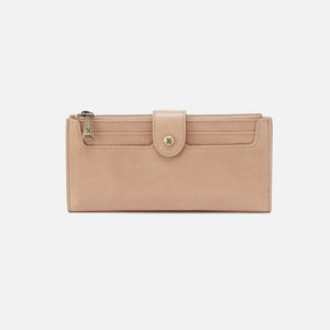 Hobo DUNN CONTINENTAL LARGE WALLET Sand Polished Leather