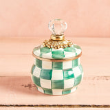 MacKenzie-Childs LIDDED SUGAR BOWL Emerald Check