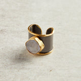 Elyssa Bass Designs TWO TONE GOLD CUFF RING