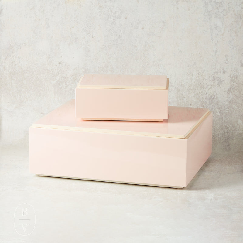 Park Hill Collection BALBOA BAY LACQUERED DECORATIVE BOX Blush Pearl