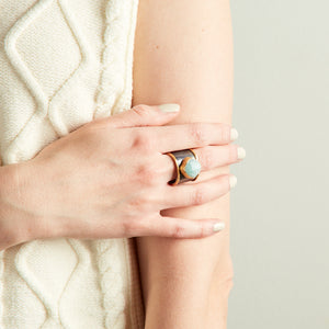 Elyssa Bass Designs TWO TONE GOLD CUFF RING