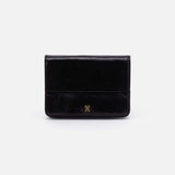 Hobo JILL BIFOLD WALLET Polished Leather Black