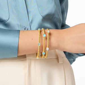 Julie Vos NASSAU STONE BANGLE BRACELET