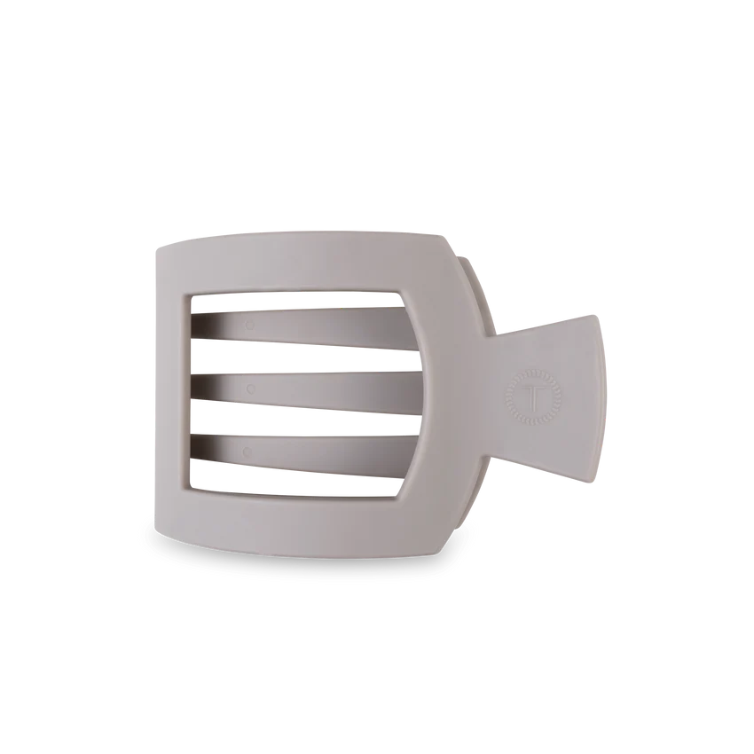 Teleties FLAT SQUARE CLIP Silver Flames