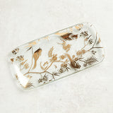 Annieglass BIRDSONG SMALL RECTANGULAR TRAY Gold