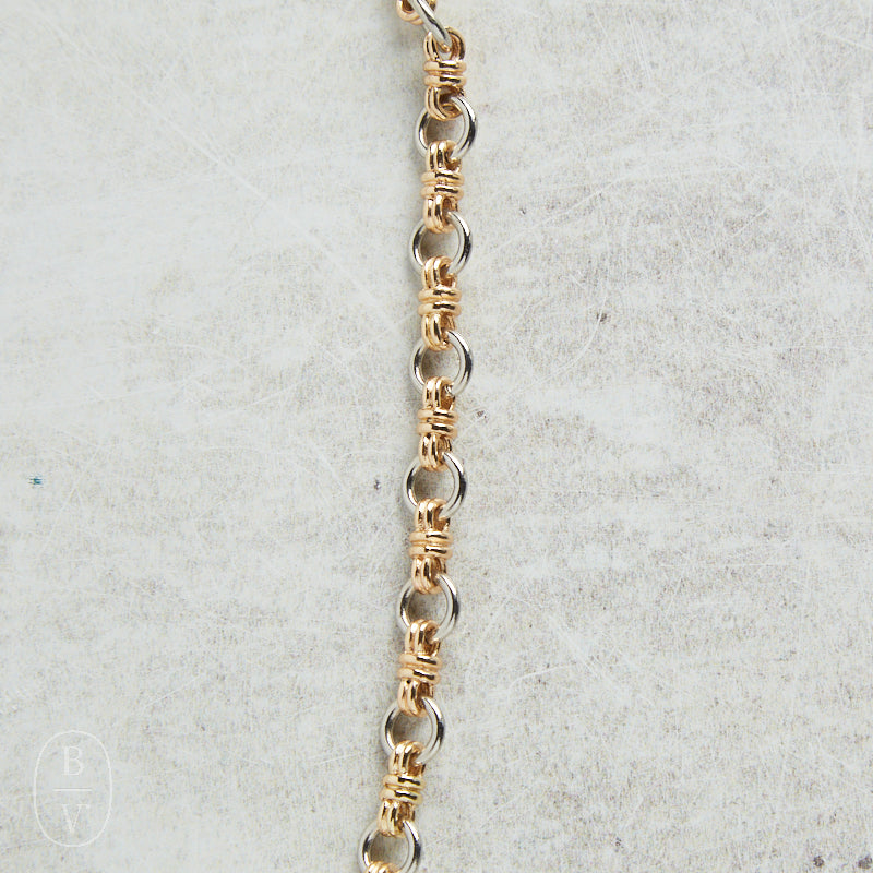 CV Designs GOLD/SILVER SMALL LINKS NECKLACE - CVNGSS