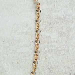 CV Designs GOLD/SILVER SMALL LINKS NECKLACE - CVNGSS