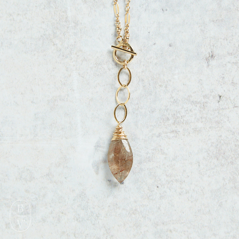 Ellen Hays Jewelry LONG STONE PENDANT N2011G NECKLACE
