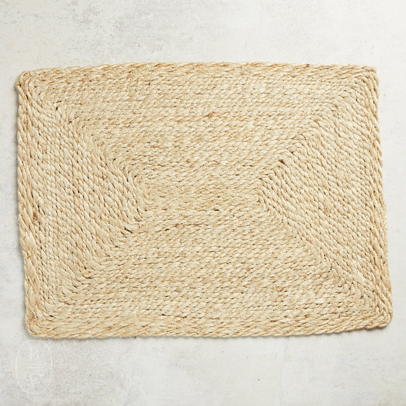 Blue Pheasant WHITLEY PLACEMAT Natural Jute Rectangular