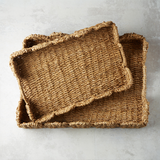 Mudpie WOVEN WICKER SCALLOP TRAY