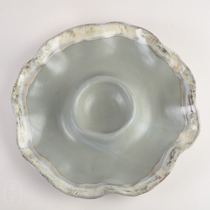 Etta B Pottery CRUDITES SERVER DISH Peaceful