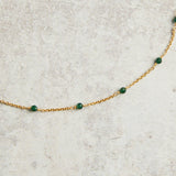 Elyssa Bass Designs SMALL BEADED NECKLACE Emerald