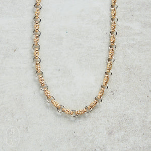 CV Designs GOLD/SILVER SMALL LINKS NECKLACE - CVNGSS