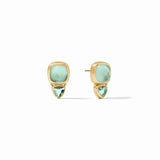 Julie Vos AQUITAINE DUO STUD EARRINGS Iridescent Aquamarine Blue