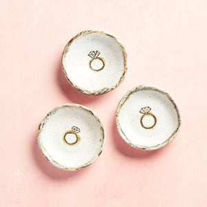 Etta B Pottery SMALL RING DISH Baby Blue Stone