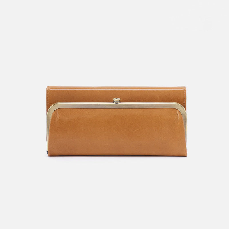 Hobo RACHEL CONTINENTAL WALLET FW24 Natural Polished Leather