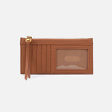 Hobo CARTE CARD CASE Pebbled Leather Warm Honey