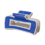 Ink and Alloy LOLA HAIR CLIP Lapis Piped Edges