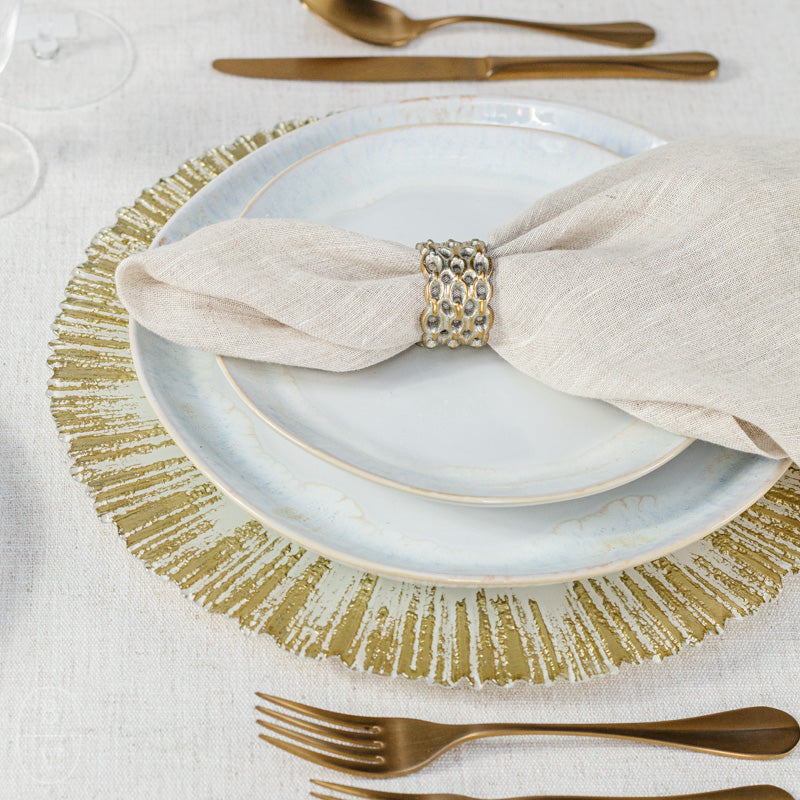 Casafina by Costa Nova GIANNA SUNBURST GLASS CHARGER PLATE