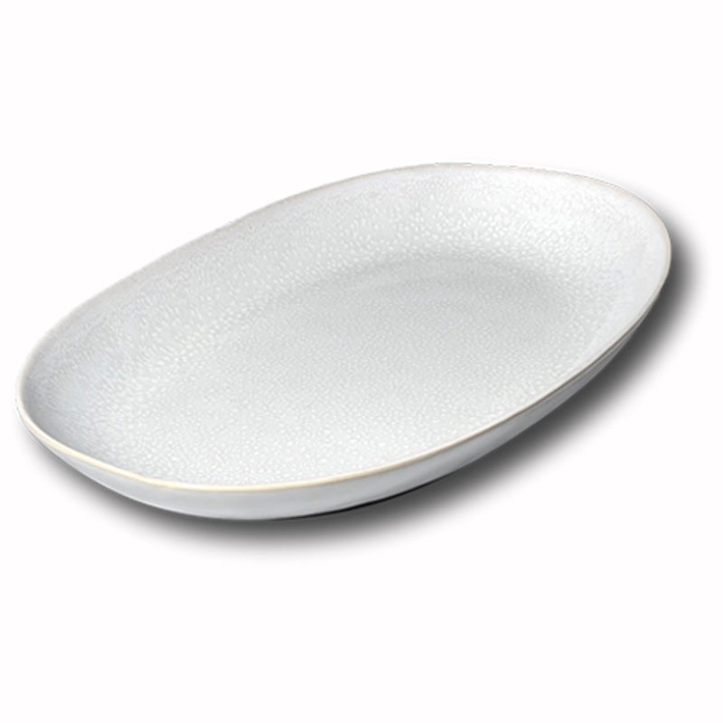 Carmel Ceramica LILY VALLEY OVAL TRAY White