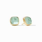 Julie Vos CATALINA STUD EARRINGS Iridescent Aquamarine Blue