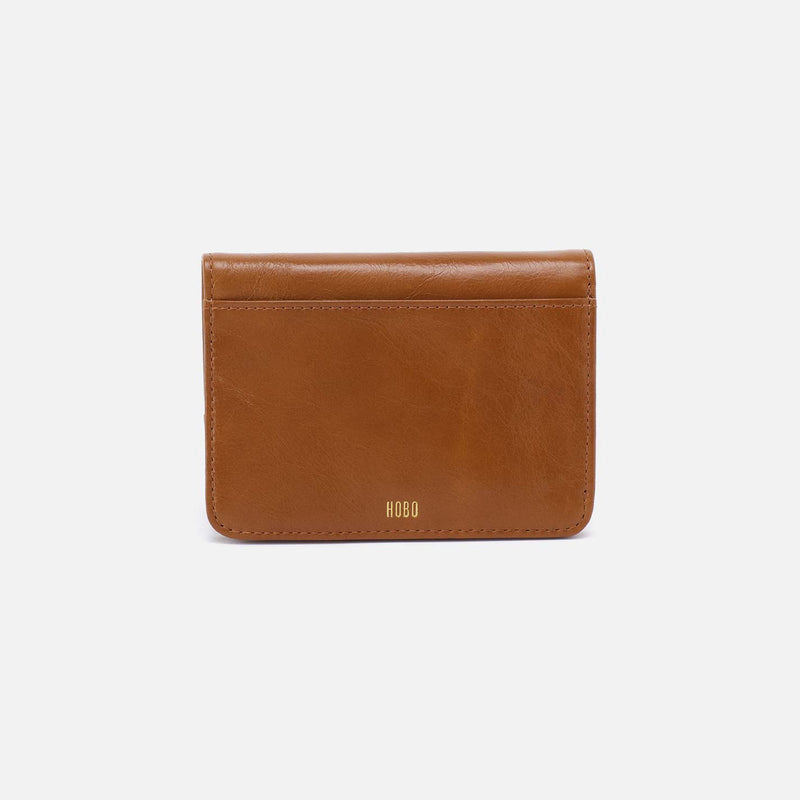 Hobo JILL BIFOLD WALLET Polished Leather Truffle