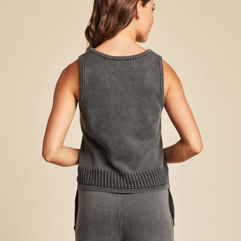 Barefoot Dreams SUNBLEACHED SCOOP MESH TANK