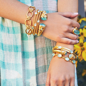 Julie Vos NASSAU STONE BANGLE BRACELET