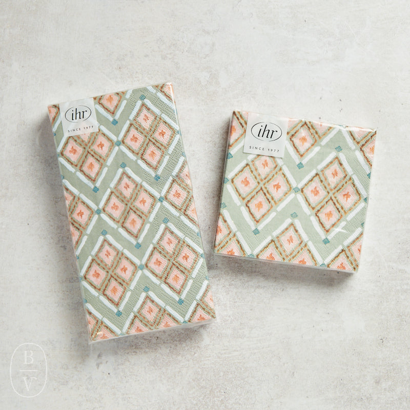 Boston International WATERCOLOR COAST DIAMONDS COCKTAIL NAPKINS