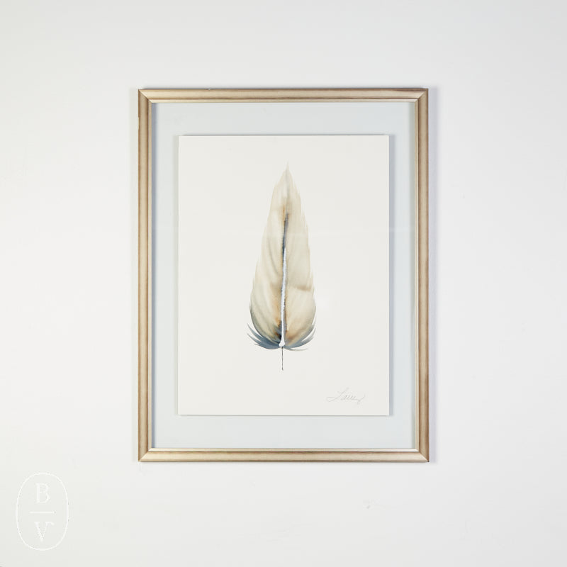 By Lacey MEDIUM FLOATED FRAMED FEATHER SERIES 12 NO 3