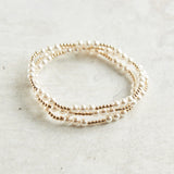 eNewton Design CLASSIC JOY PATTERN BEAD BRACELET Pearl 4mm