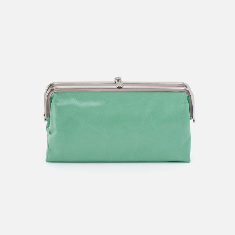 Hobo LAUREN CLUTCH WALLET - SPRING 24 Seaglass Polished Leather