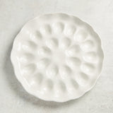 Etta B Pottery TWENTY FOUR EGG PLATTER Eyelet White