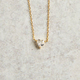 Elyssa Bass Designs HEART SHAPED CZ NECKLACE Gold