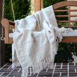 Creative Co-op COTTON BLEND CHENILLE THROW BLANKET