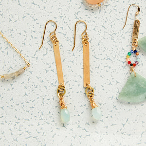 Darby Drake Jewelry and Design BAR AND STONE EARRINGS - ETS551