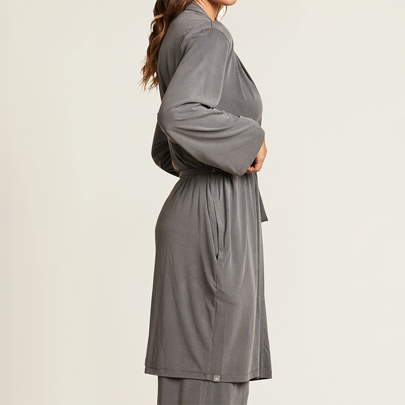Barefoot Dreams MALIBU COLLECTION SAND WASHED JERSEY MIDI ROBE