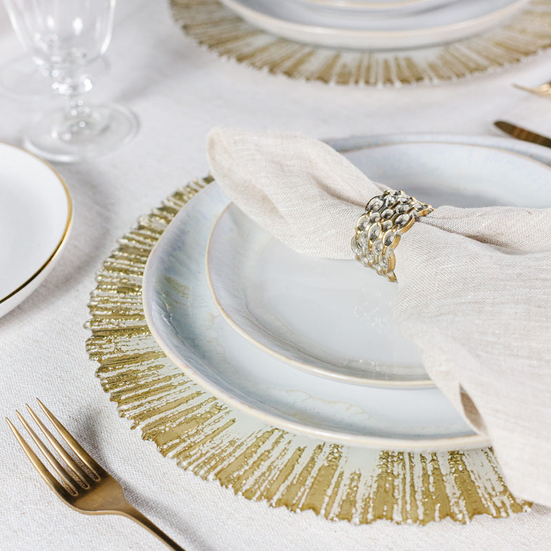 Casafina by Costa Nova GIANNA SUNBURST GLASS CHARGER PLATE