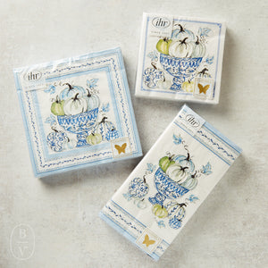 Boston International CHINOISERIE PUMPKINS LUNCHEON NAPKINS