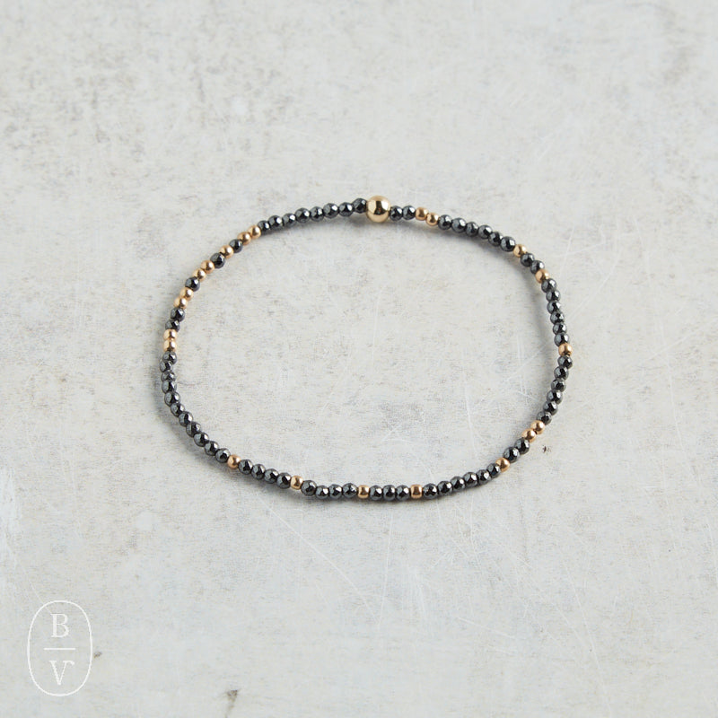 eNewton Design FACETED HEMATITE HOPE UNWRITTEN BRACELET Hematite