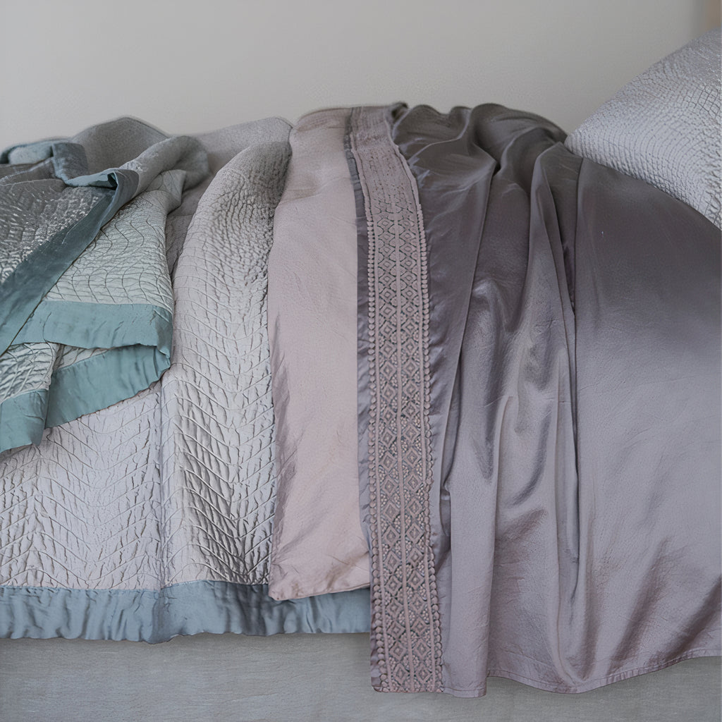 Bella Notte Linens BRIA FLAT SHEET WITH NOVOLA LACE