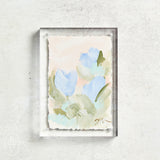 Haley Farris Fine Art ACRYLIC FRAME FLORAL 5 X 7 Blue