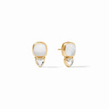Julie Vos AQUITAINE DUO STUD EARRINGS Iridescent Clear Crystal