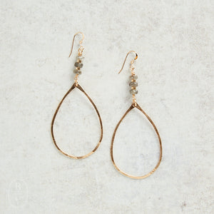 Darby Drake Jewelry and Design RONDELLES AND TEARDROP EARRINGS - CCGM464 Labradorite